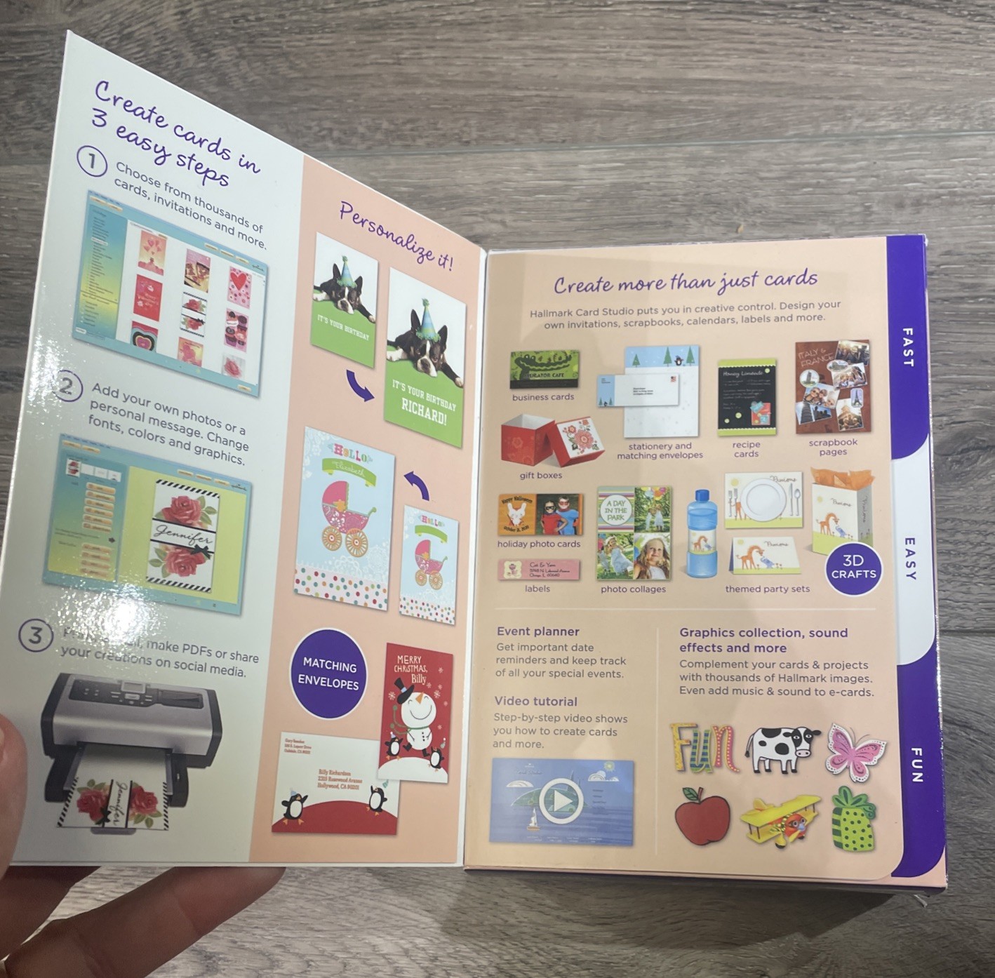 Hallmark Card Studio Deluxe Software Create Custom Cards Kit – Software & Guide