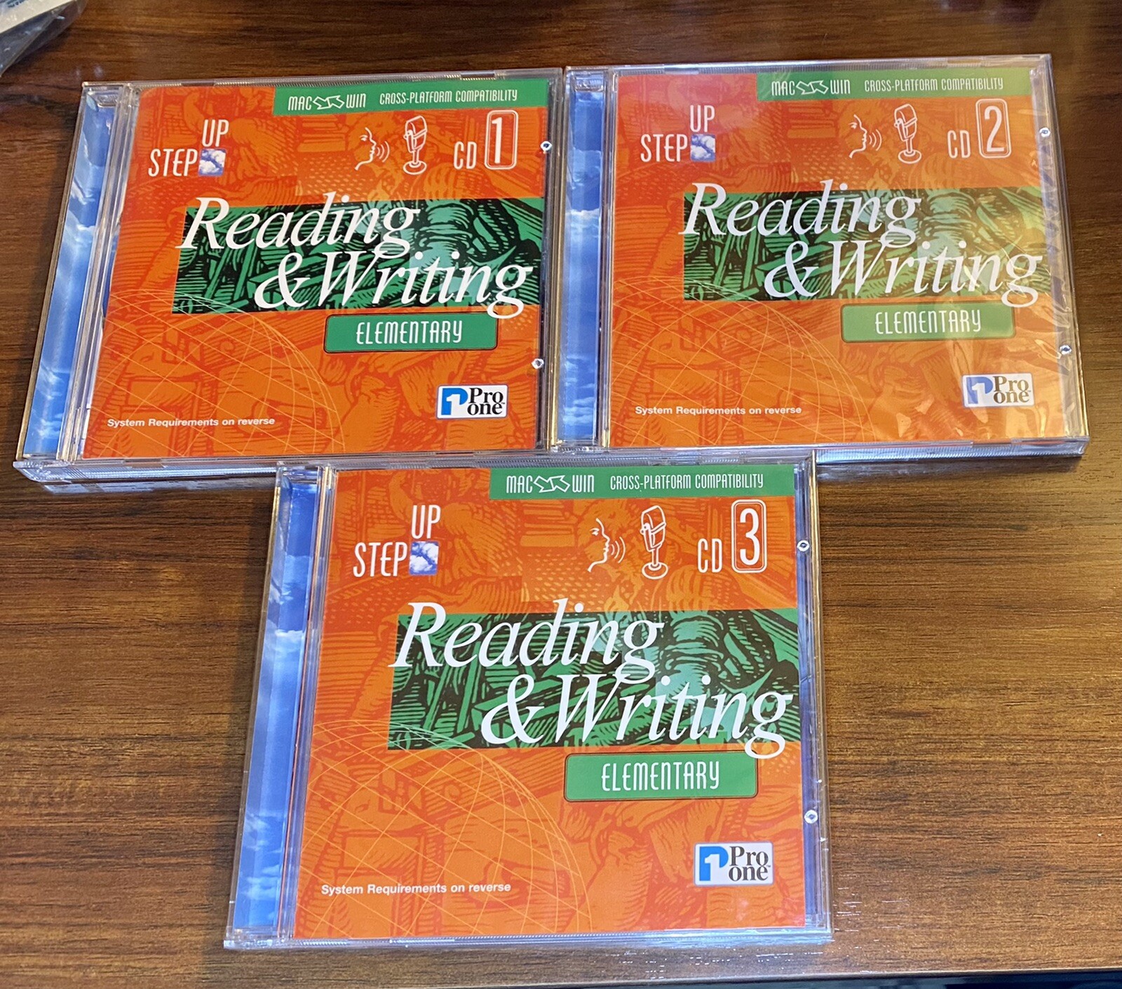 STEP UP – Reading and Writing Elementary 3 CD’s 1, 2, 3; Pro One Software