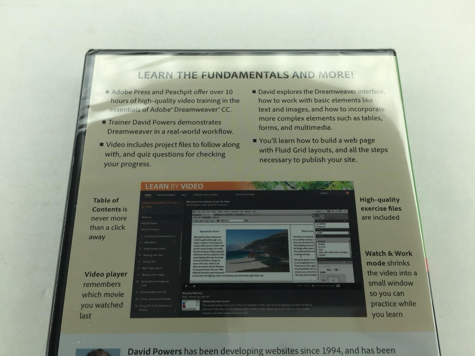 Adobe Dreamweaver CC: Learn by Video 2014 David Powers PC DVD-ROM Brand New OOP