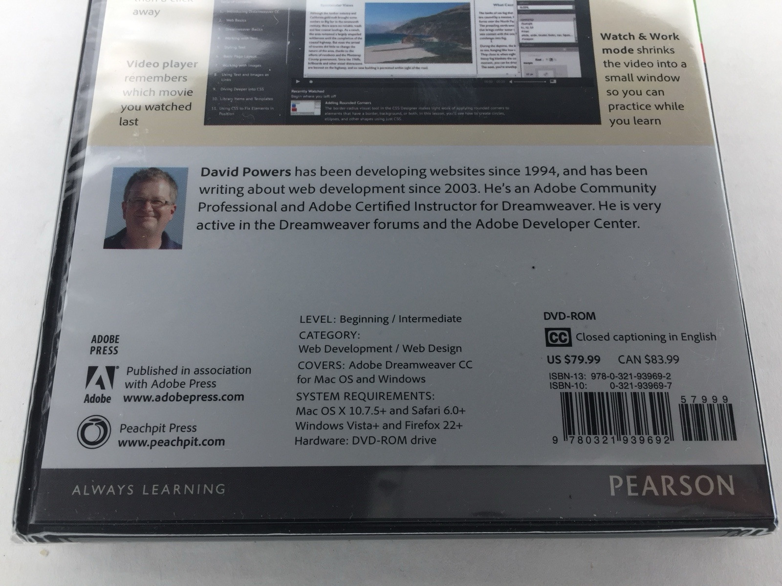 Adobe Dreamweaver CC: Learn by Video 2014 David Powers PC DVD-ROM Brand New OOP