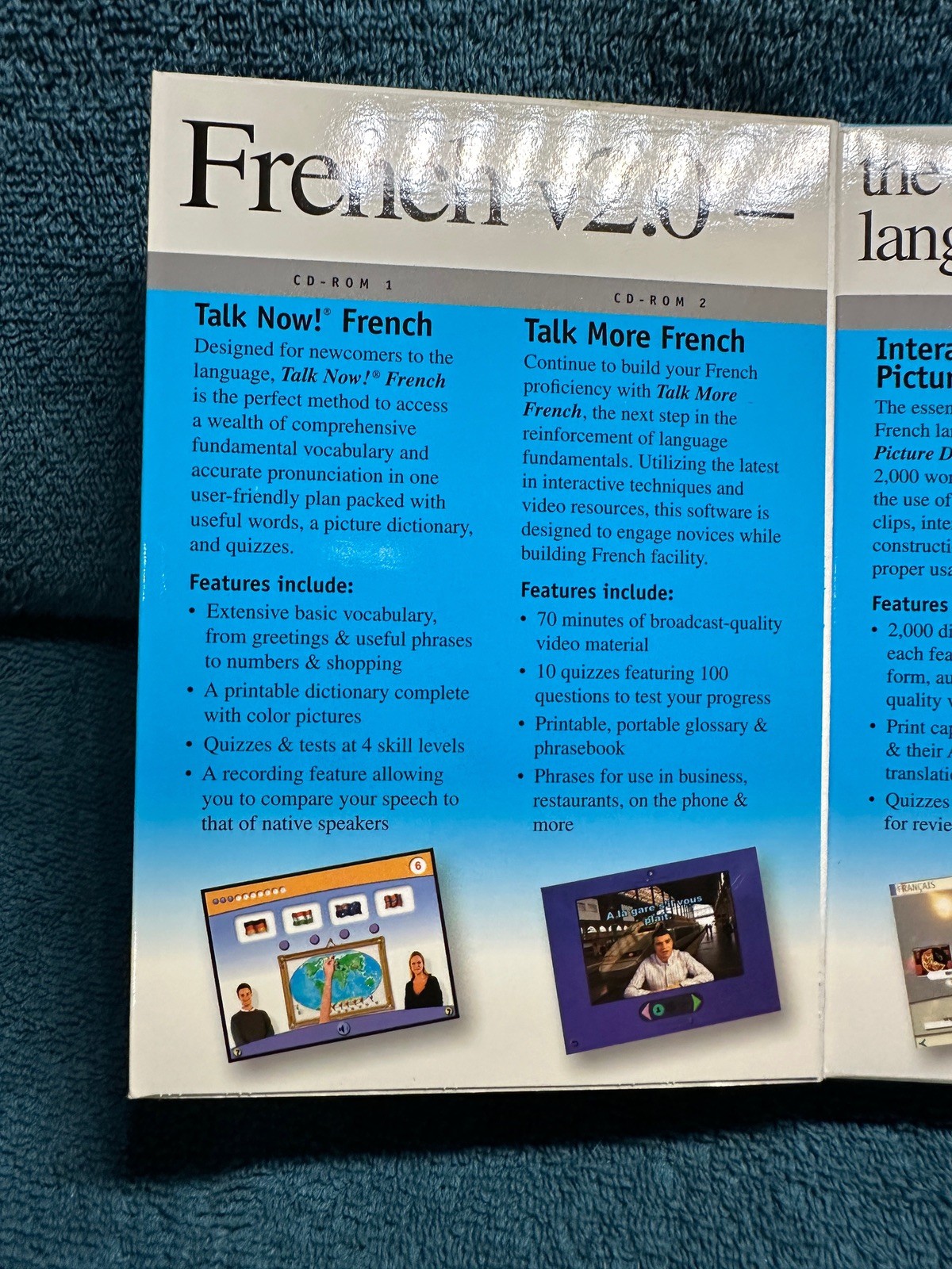 Instant Immersion French 2.0 TOPICS Entertainment Computer Software 3 CDs Used