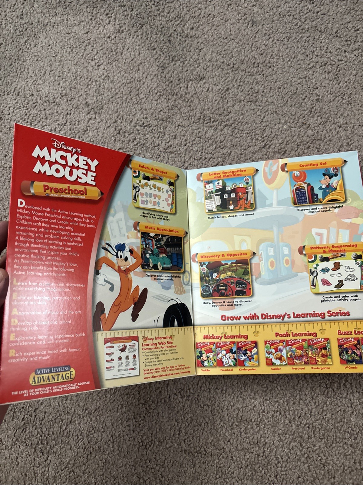 Disney Mickey Preschool Ages 2-4 PC, Mac BIG BOX Brand New Sealed