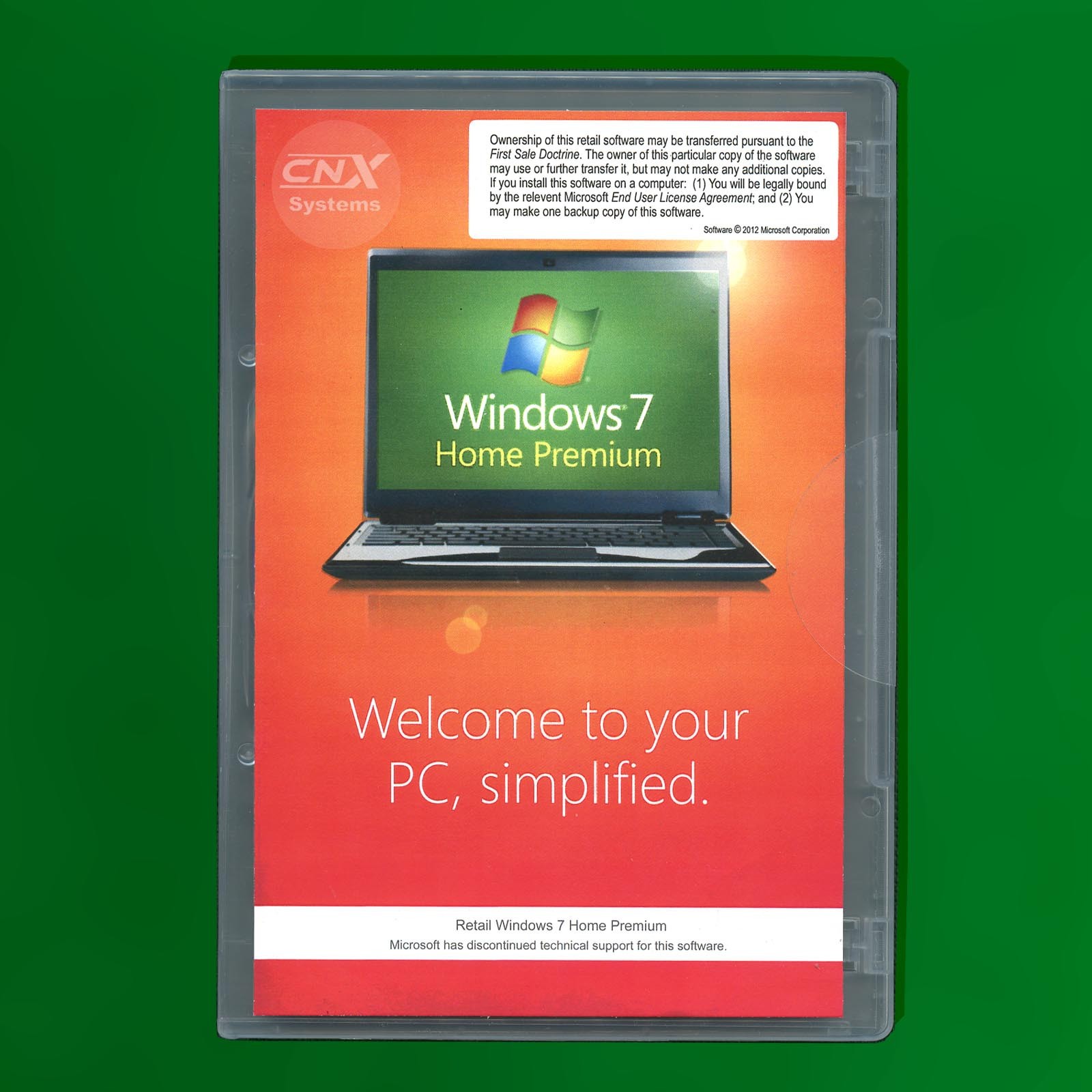 NEW Retail Windows 7 Home Premium x64 64 Bit Full Version SP1 DVD & Product Key