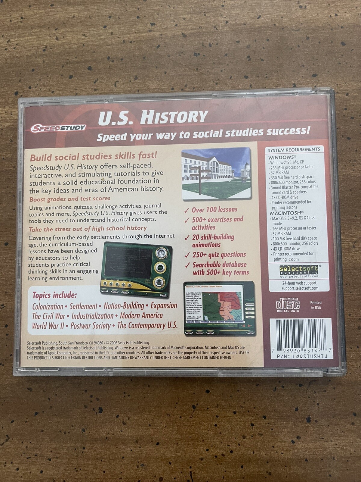 SpeedStudy U.S. History (Windows and Macintosh CD-ROM)