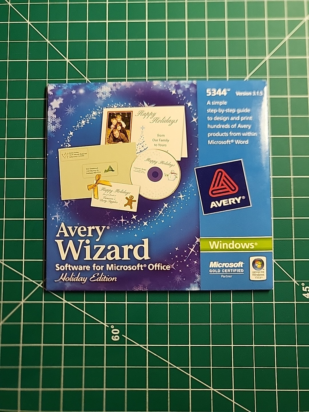 New Sealed Avery Wizard CD 5344 for Microsoft Office Windows Vista XP 2000 ME 98