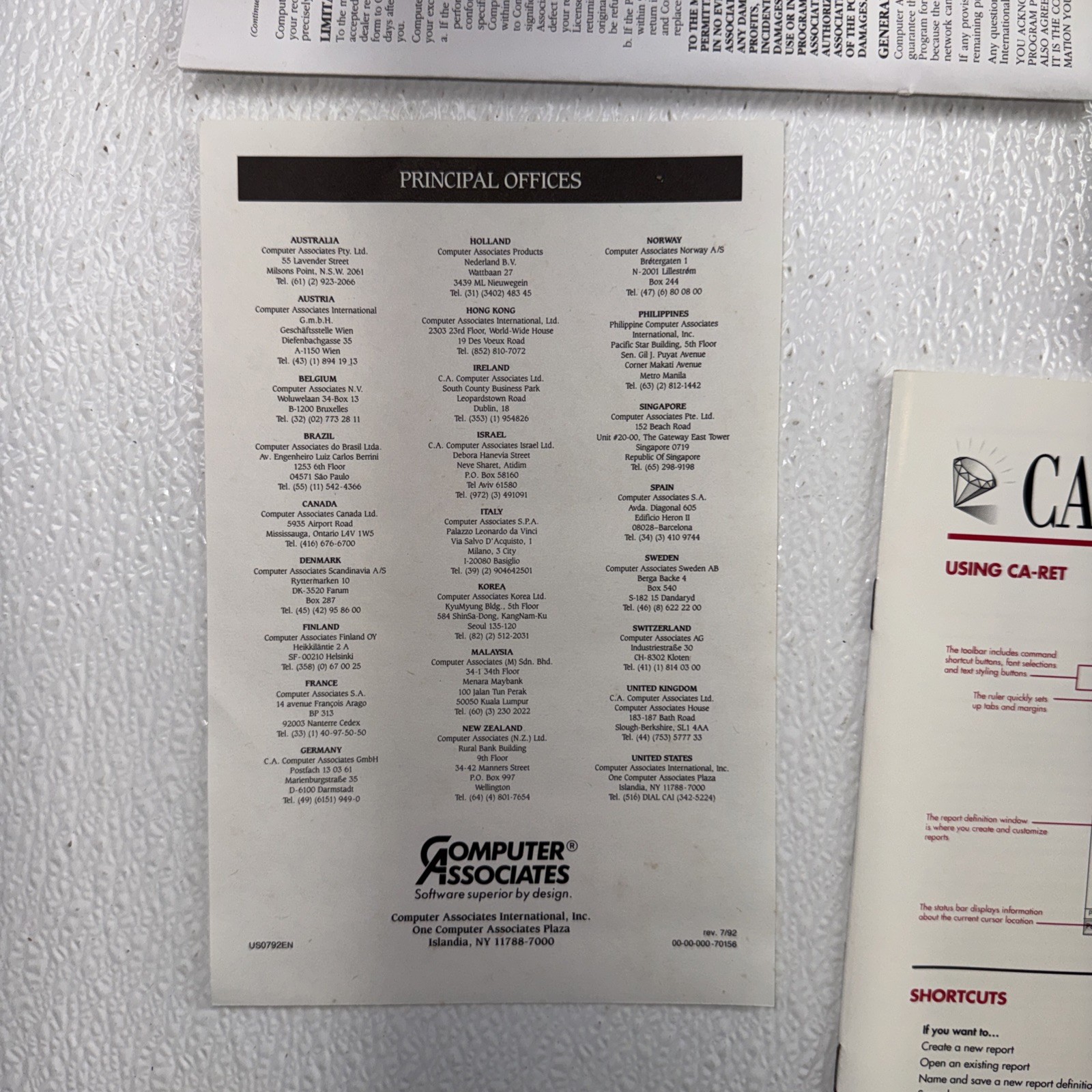 Vintage CA-Ret/ Xbase Visual Report Writer Computer Associates Rare