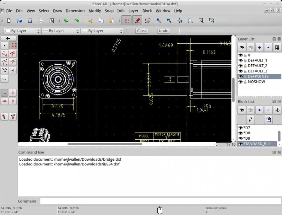 Libre Cad 2D – Computer Aided Design CAD Software Package for Windows & MacOS