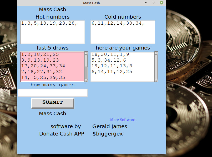 massachusetts Mass Cash Lottery Numbers software DVD for Windows 7 & 8 & 10