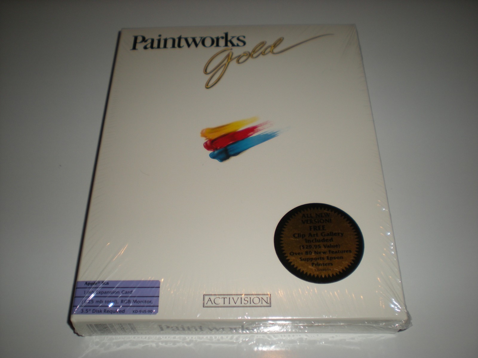 Paintworks Gold by Activision for the Apple IIGS computers. Unopened old stock.