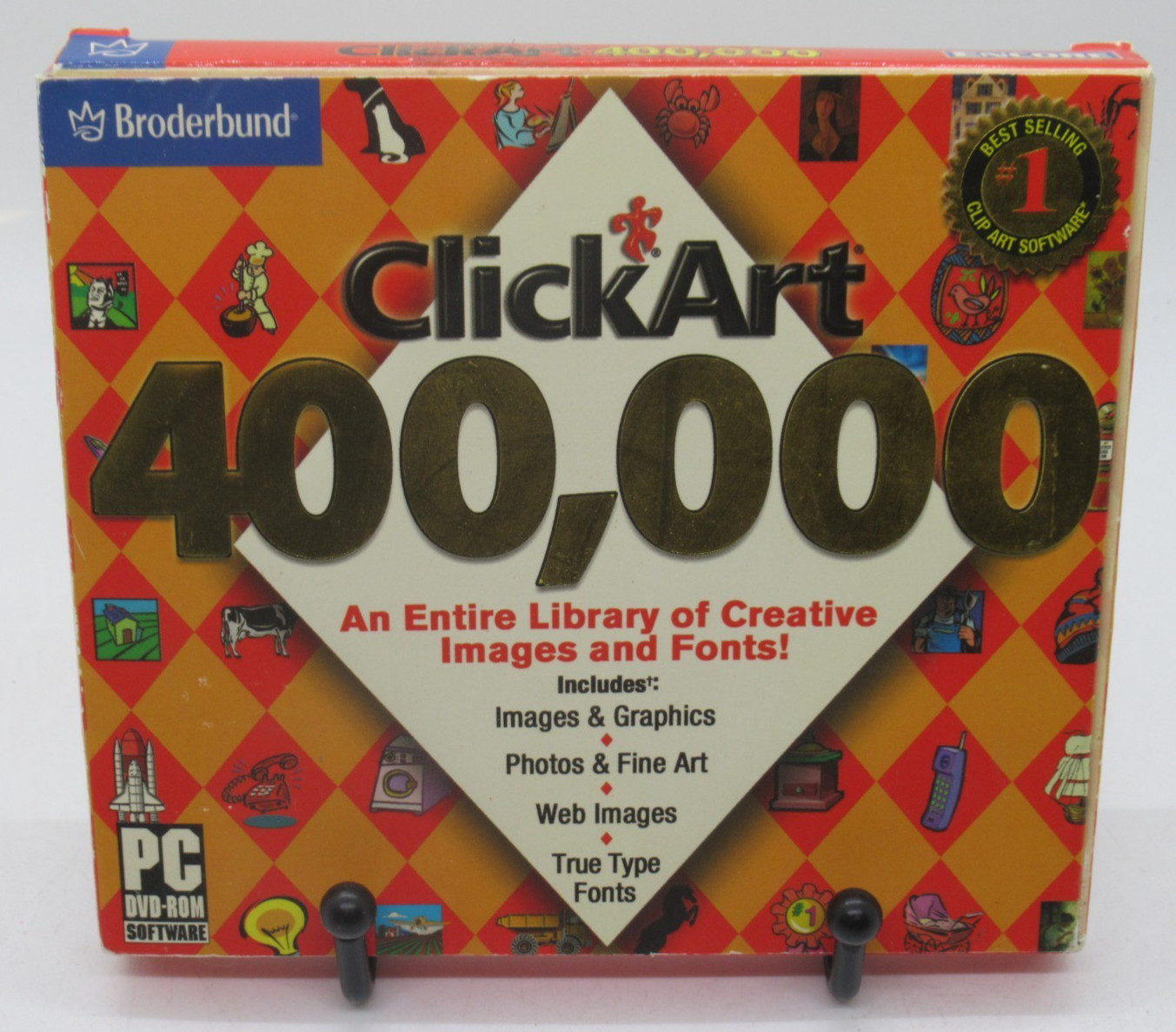BRODERBUND – CLICKART 400,000 IMAGES & FONTS PC DVD-ROM, 70+ CATEGORIES, WIN XP