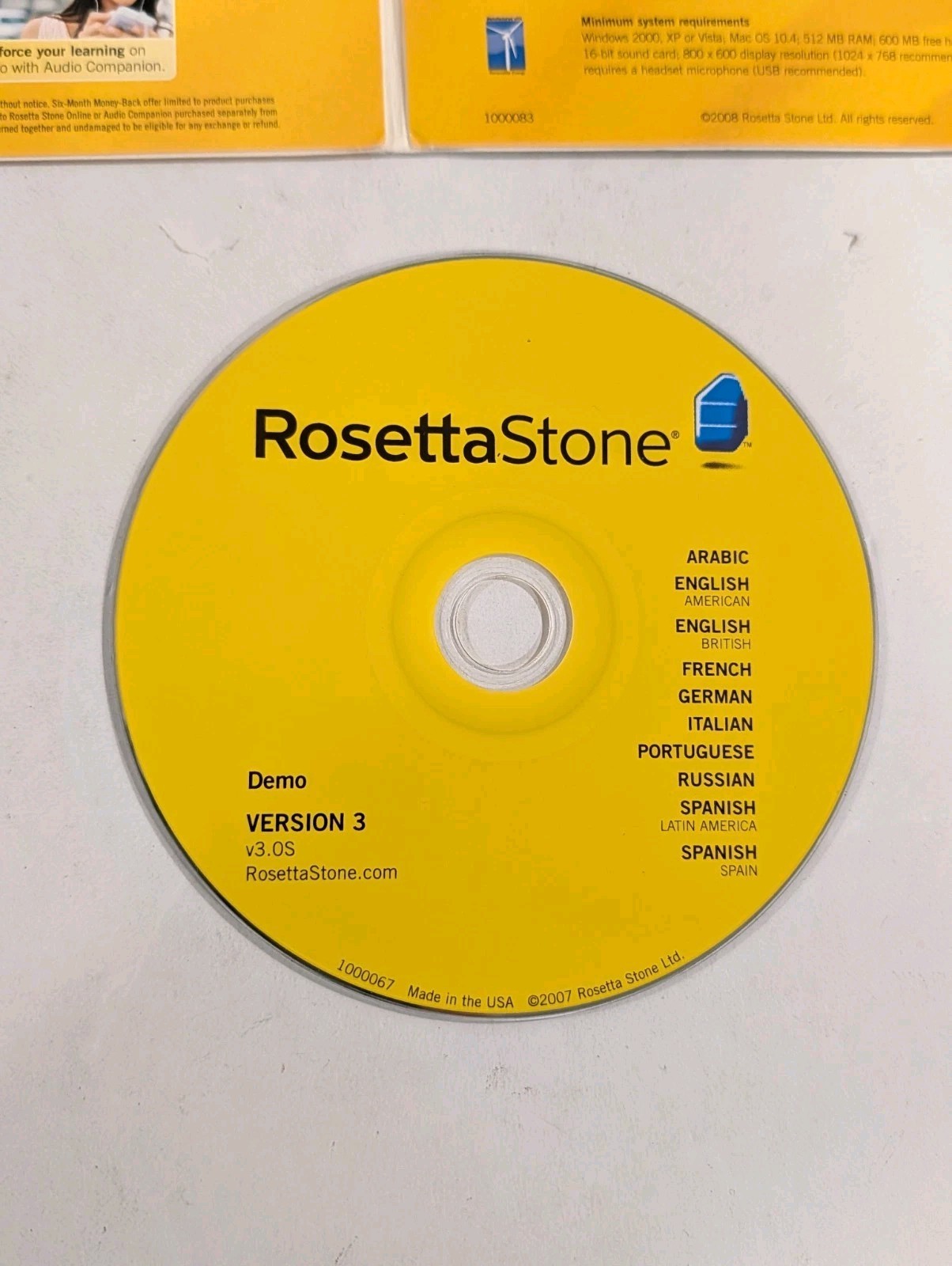 Rosetta Stone Demo Version 3 PC CD-ROM Mac / Windows – All Languages