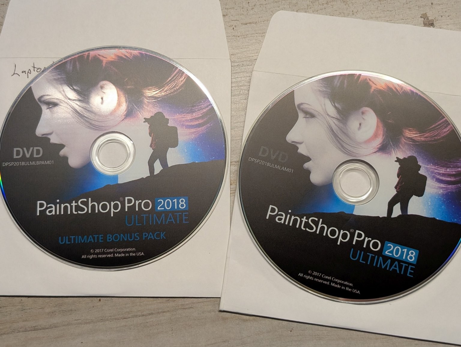 Corel PaintShop Pro 2018 Ultimate Software DVD Lot of 2 Bonus Pack