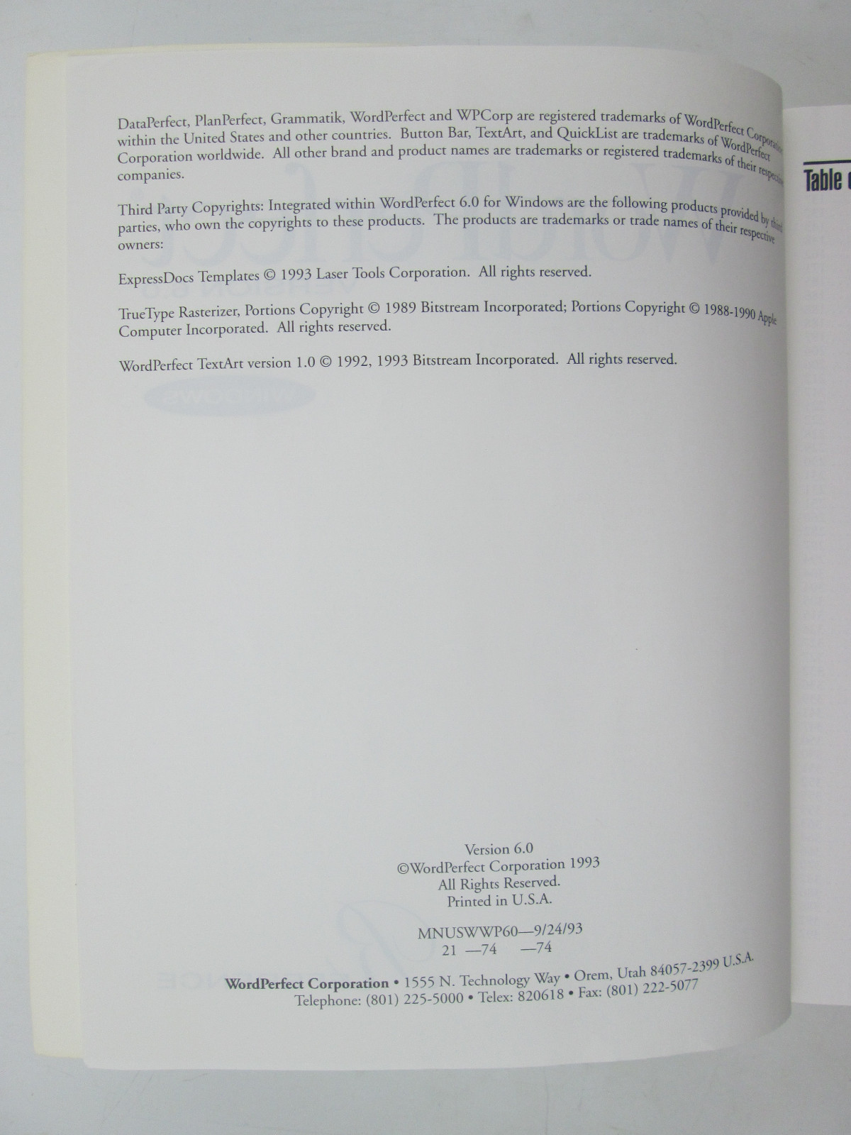 WordPerfect 6.0 Upgrade for Windows with 19 3.5 inch Diskettes Computer Software