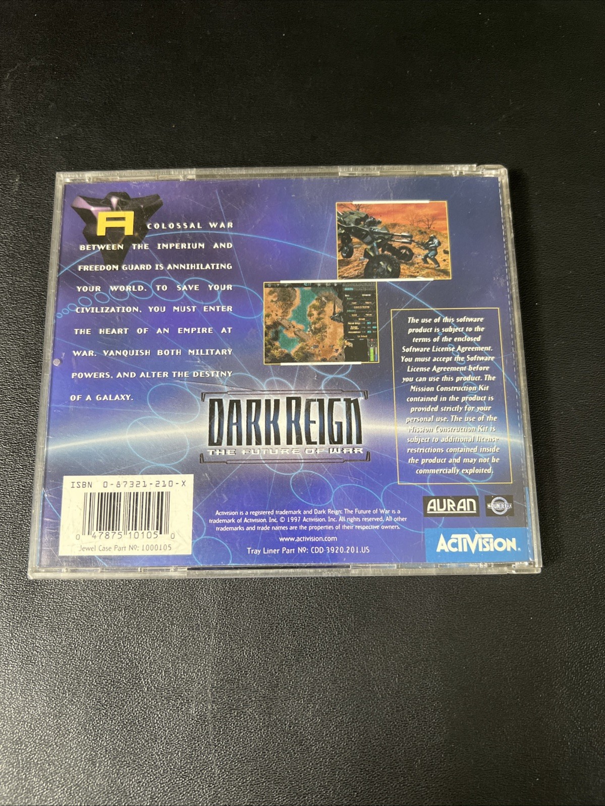 Dark Reign The Future of War (PC, 1997) Windows 95 CD Game Activision