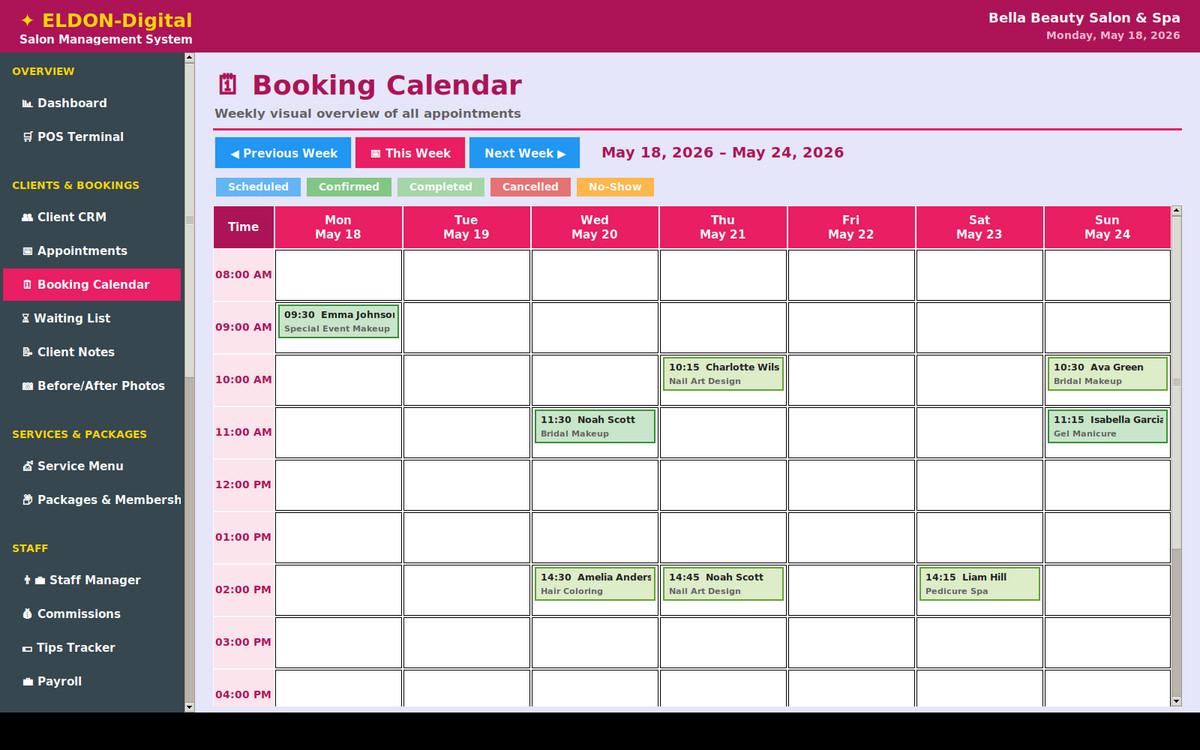 Salon Management Software USB Spa POS Booking Invoice System Windows Mac