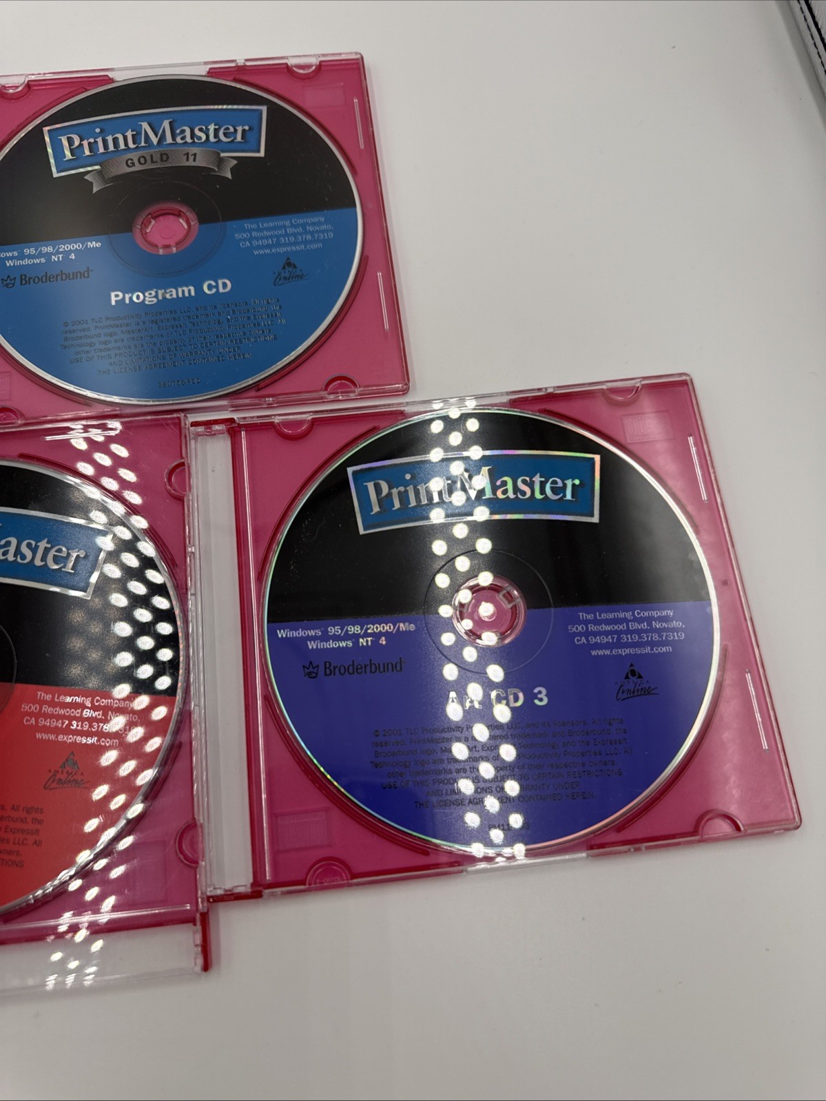 Print Master Gold 11 – 5 CD-ROMS for windows 95 92 2000 me XP NT 4