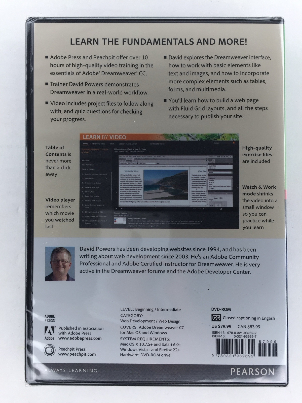 Adobe Dreamweaver CC: Learn by Video 2014 David Powers PC DVD-ROM Brand New OOP