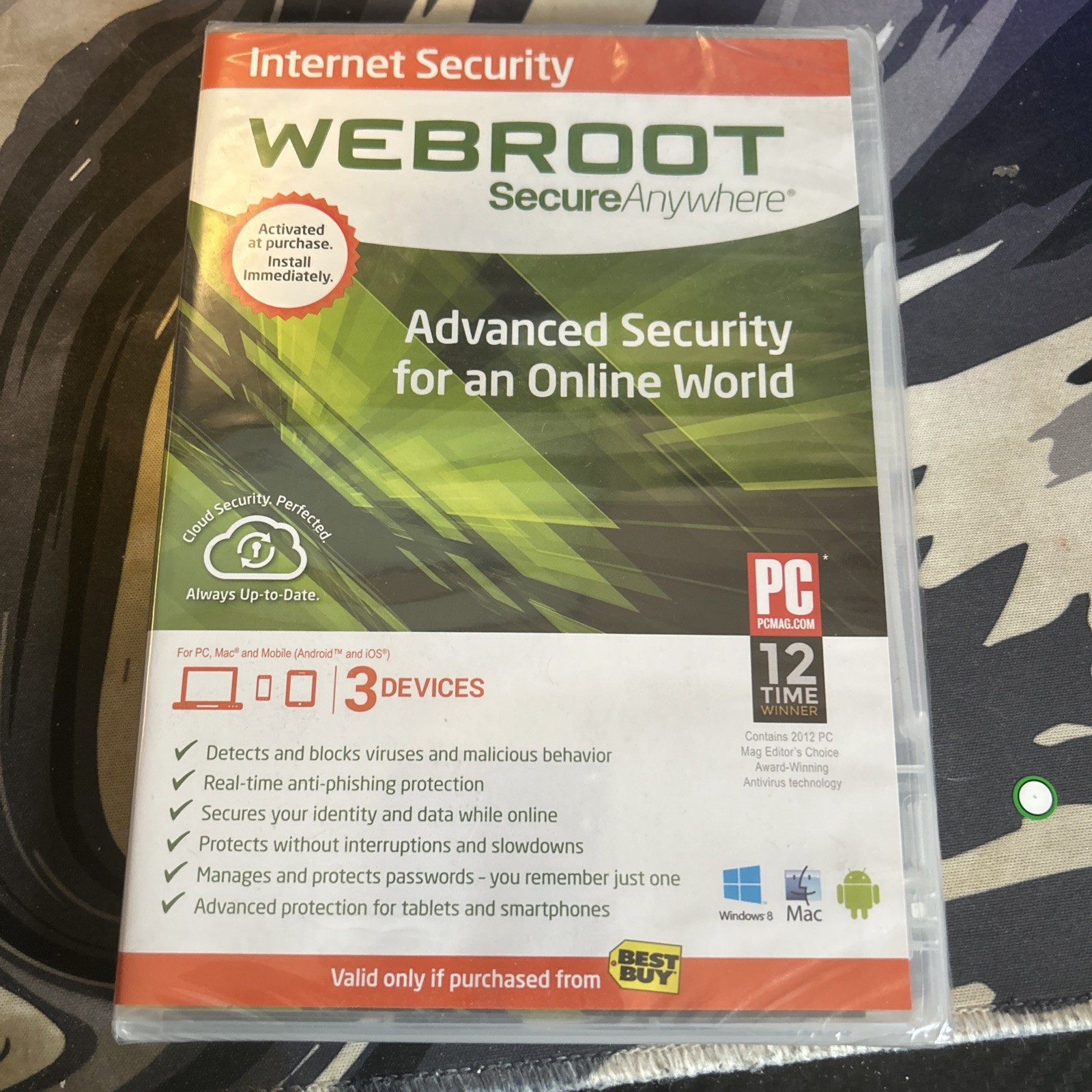 Webroot SecureAnywhere Internet Security – for Windows & Mac & Mobile (SEALED)