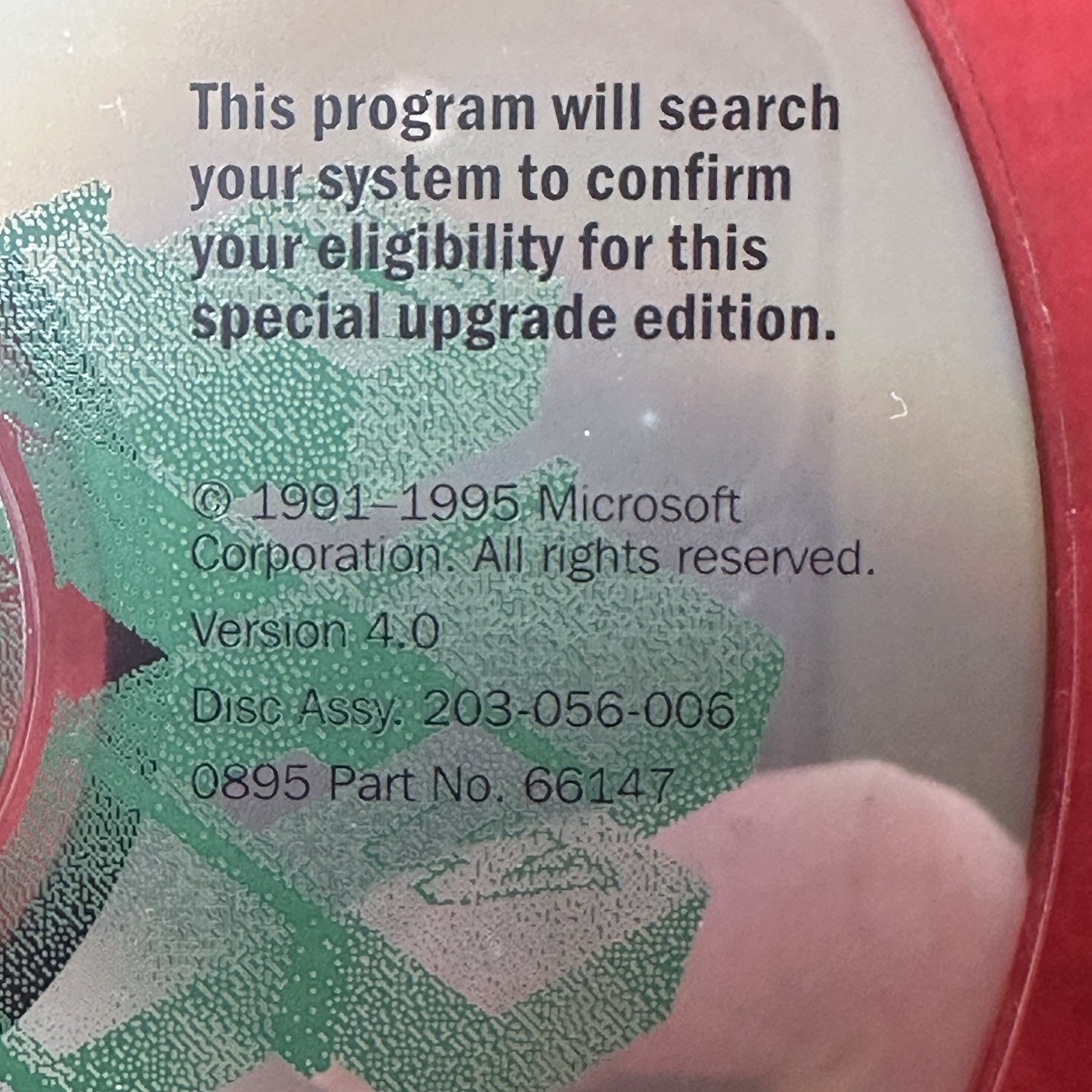 Microsoft Visual Basic Professional Edition CD Disc with Key for Windows 95