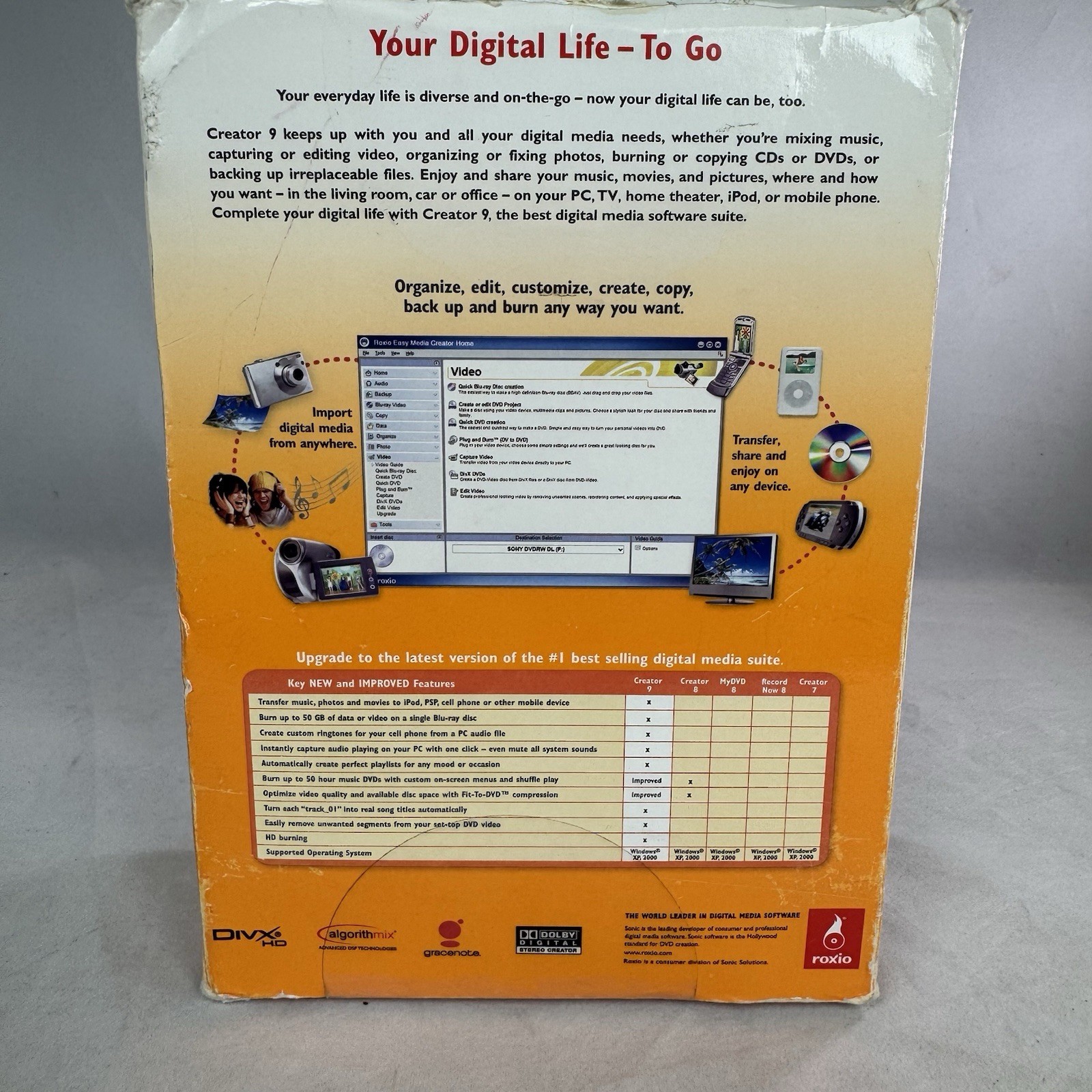 Roxio Easy Media Creator 9 Suite Multimedia Tools CD for Windows XP/2000 125