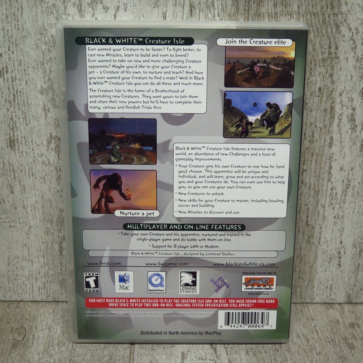 Black & White Creature Isle add on Disc for Mac OS X