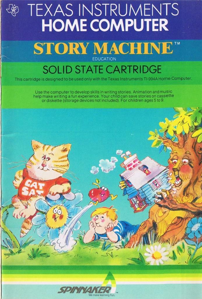 TI-99/4A STORY MACHINE TI EDUCATIONAL CARTRIDGE AND MANUAL TESTED