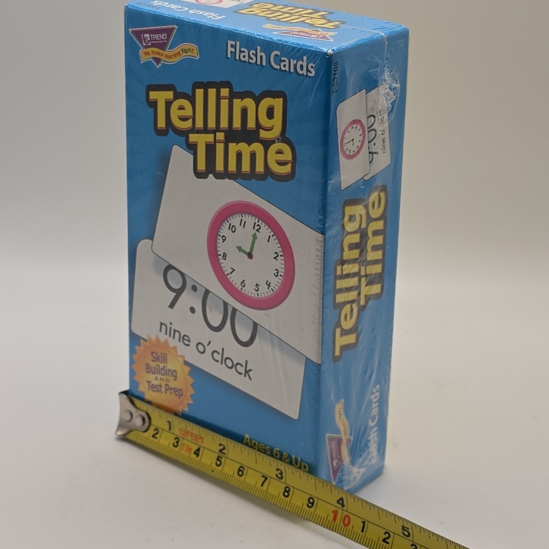 Trend Enterprises Telling Time Flash Cards, Pack of 96