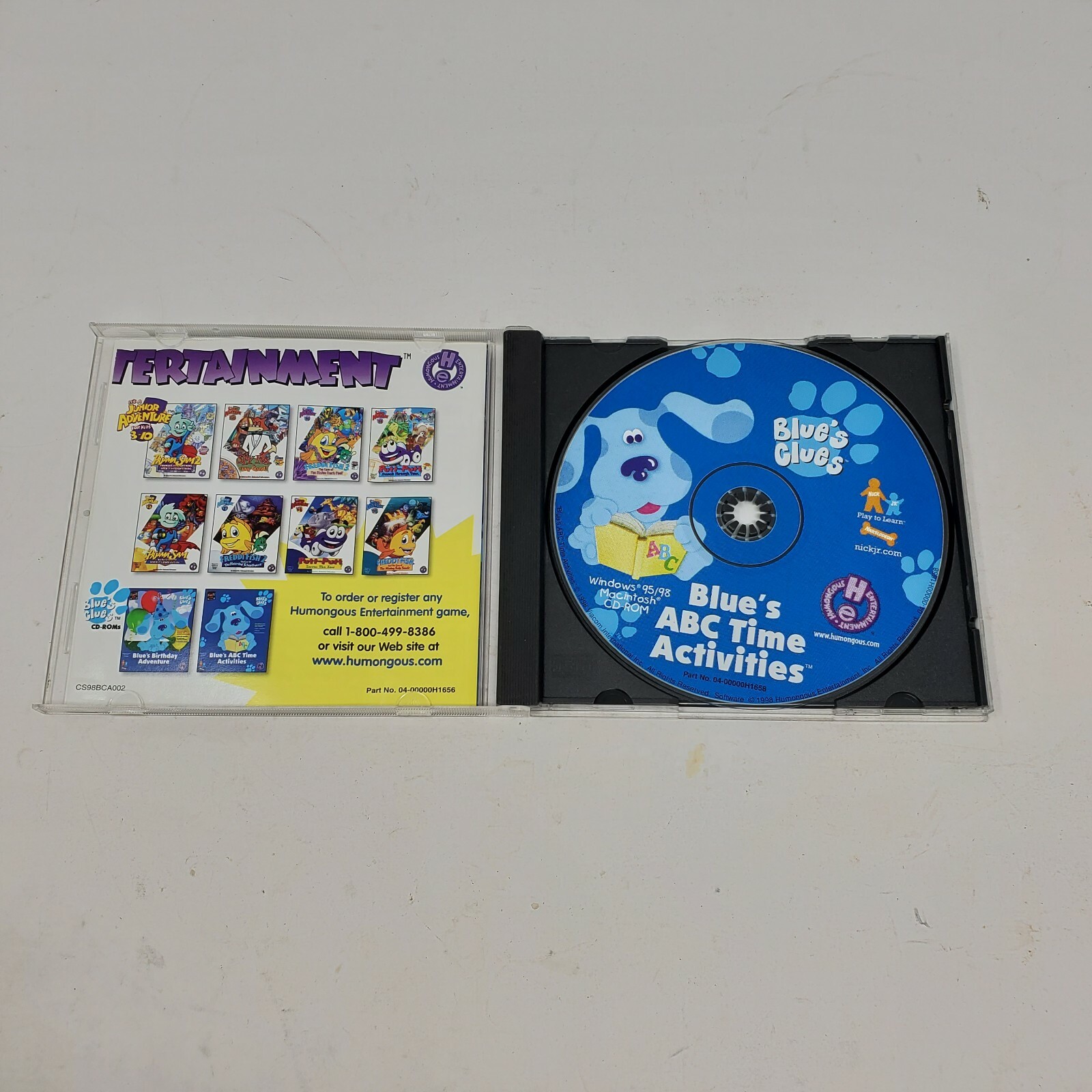 Blue’s Clues Blue’s ABC Time Activities Educational PC CD-ROM Ages 3-6 Win/Mac