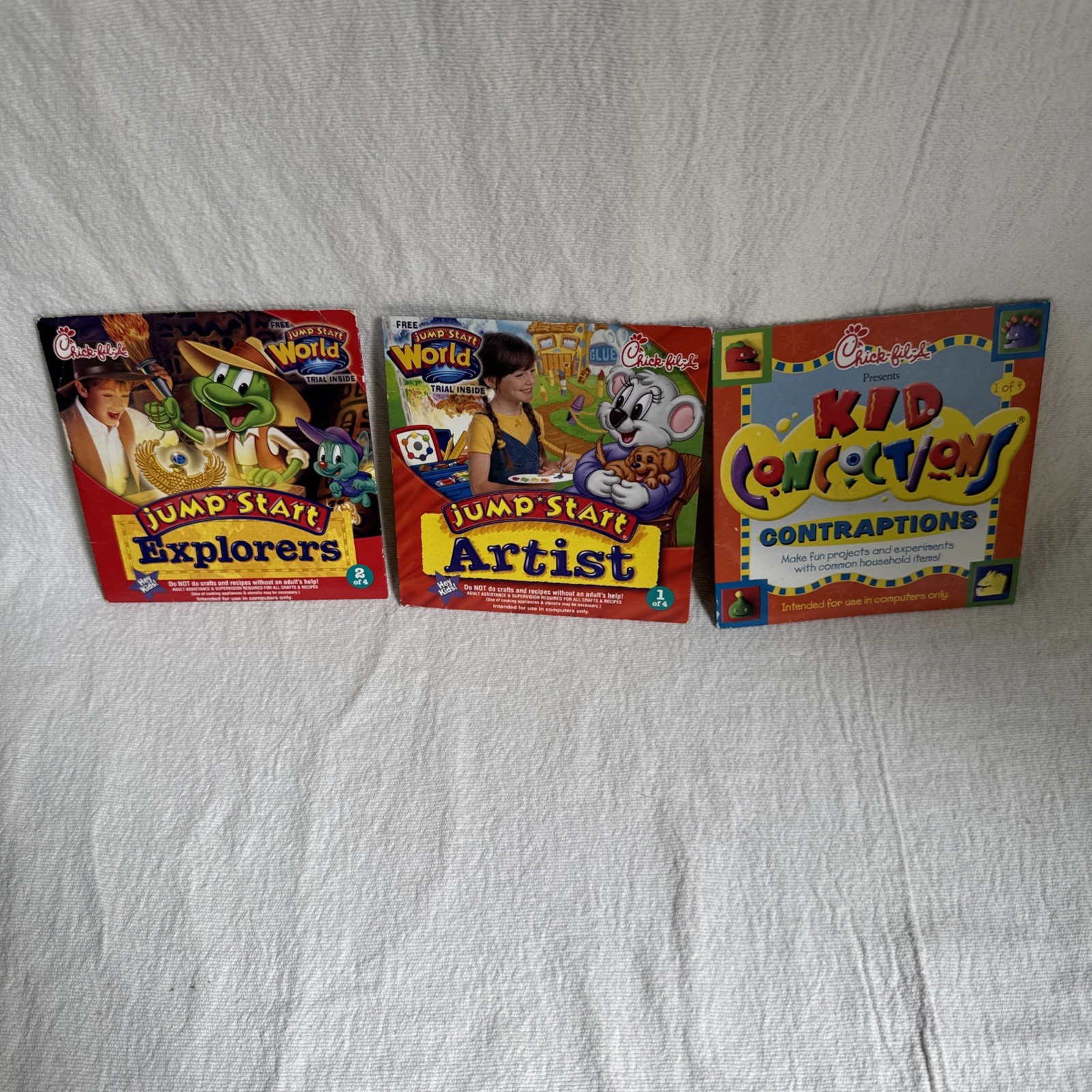 Jump Start World Explorers/Artist 06/07 PC Games Chick-Fil-A 2/4 1/4 + 1/4 Conct