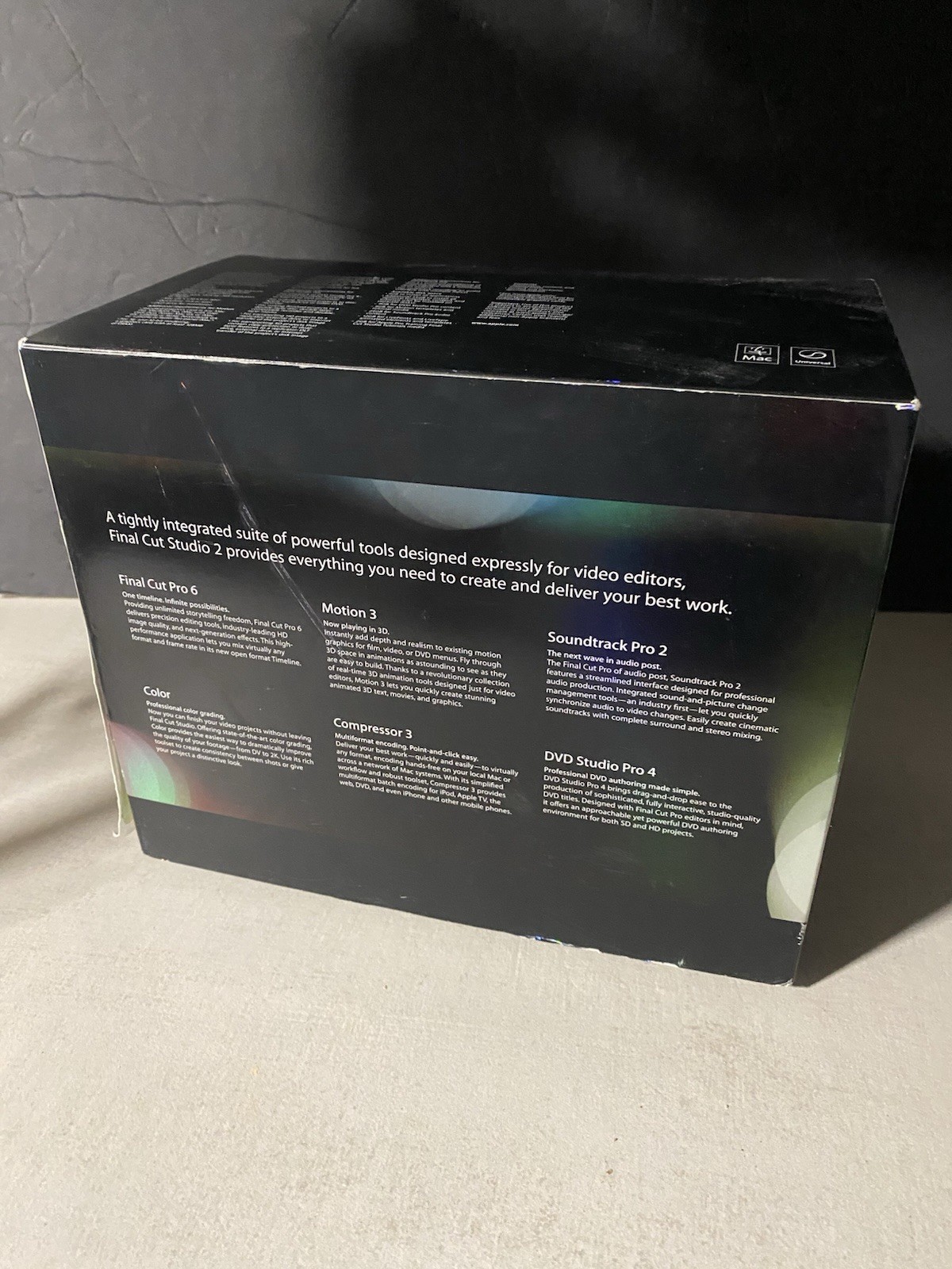 Apple for Mac Final Cut Studio 2 Pre-owned.