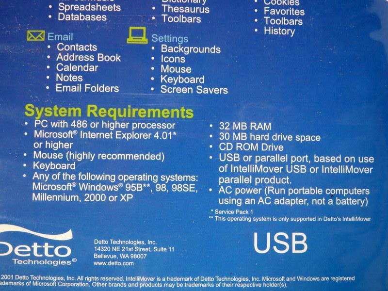 IntelliMover V.3.0 USB from Detto – Easy File Transfer From PC to PC