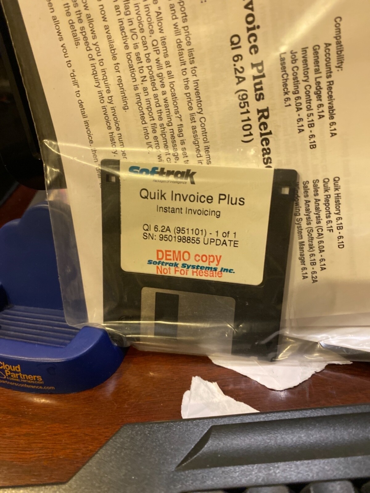 NEW $495 Accpac Plus Accounting Software Quik Invoice Plus Version 6.2A NFR