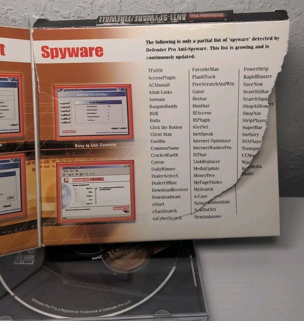 Defender Pro Plus Anti Virus / Firewall PC CD ROM B232