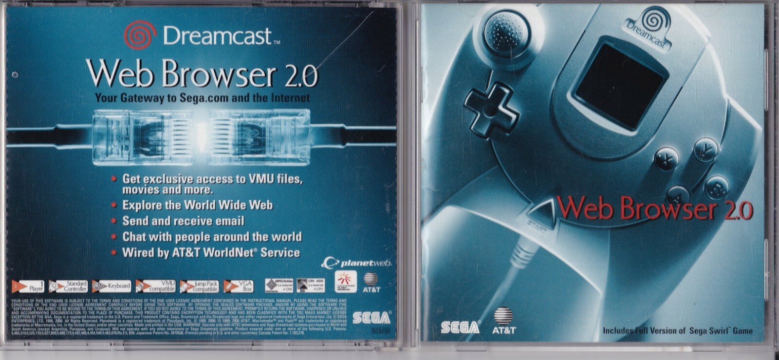 Vintage Sega Dreamcast Web Browser 2.0 (PC, 2000, Includes Manual)
