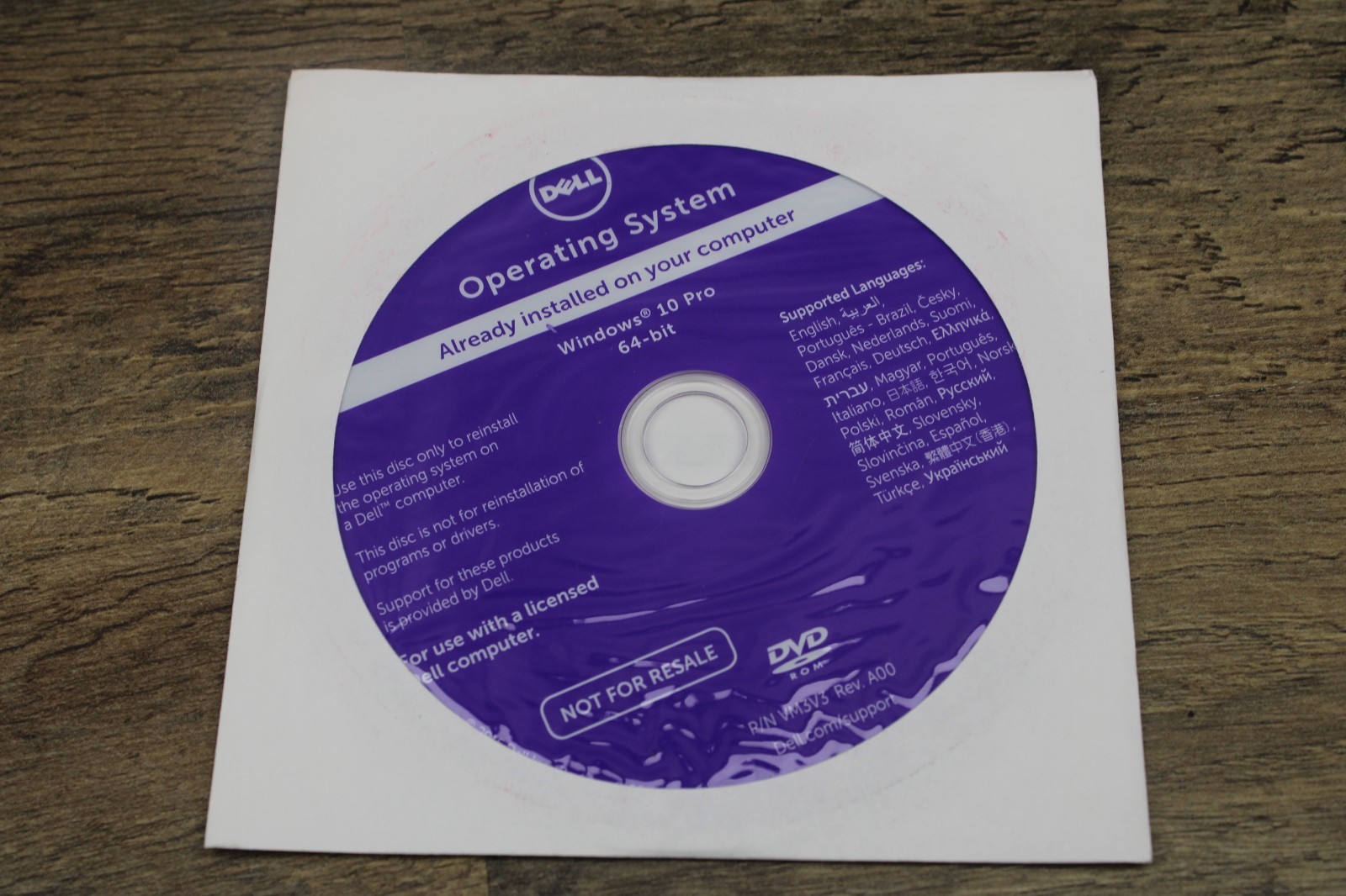 Dell Windows 10 Professional 64-Bit Reinstallation DVD Disc Win 10 Pro Laptop