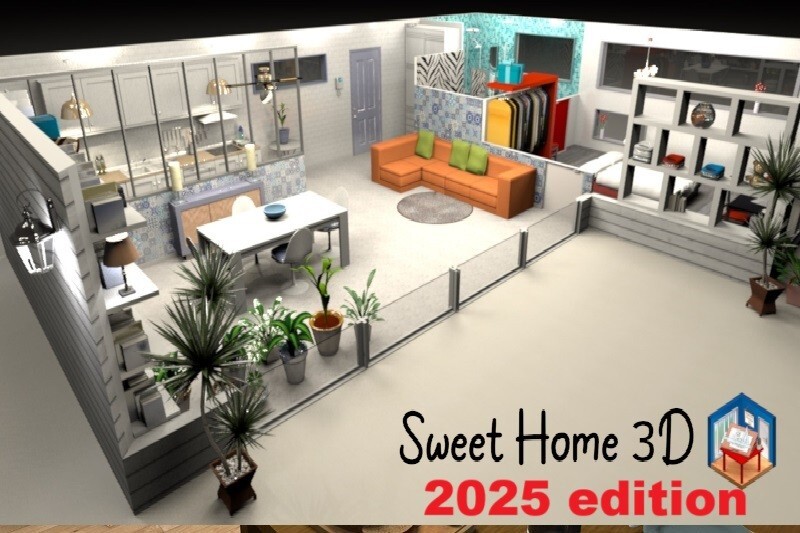 Sweet Home 3D 2025 Graphic Interior Design CAD Architect Software ~ Windows CD
