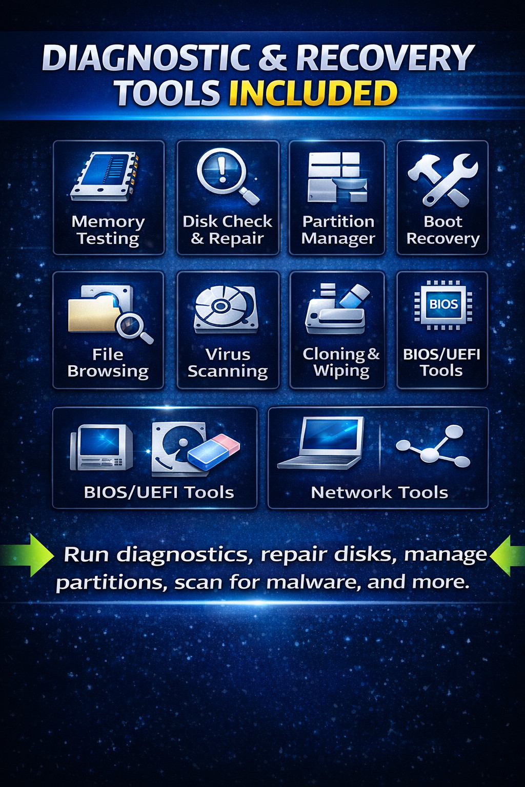 Windows Boot Repair Recovery CD – Hard Drive Fix, Restore & Diagnostics Tool