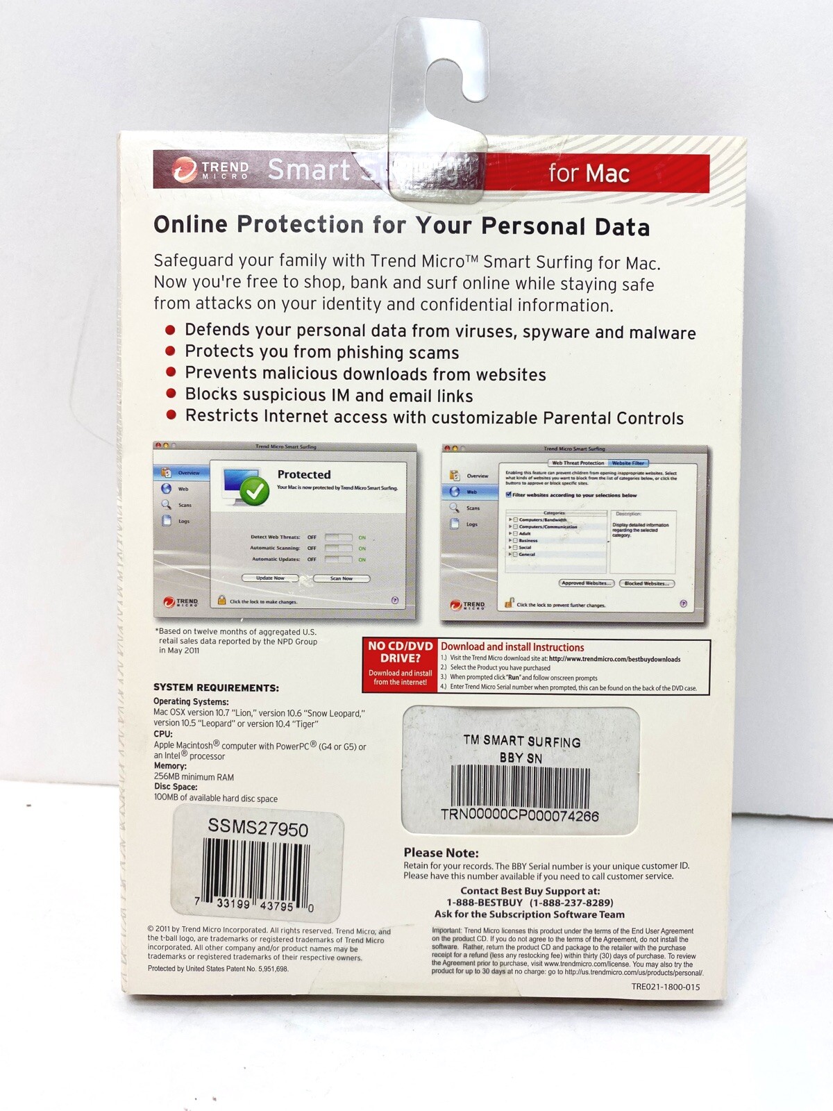 Trend Micro Smart Surfing Online Security Data Protection for MAC