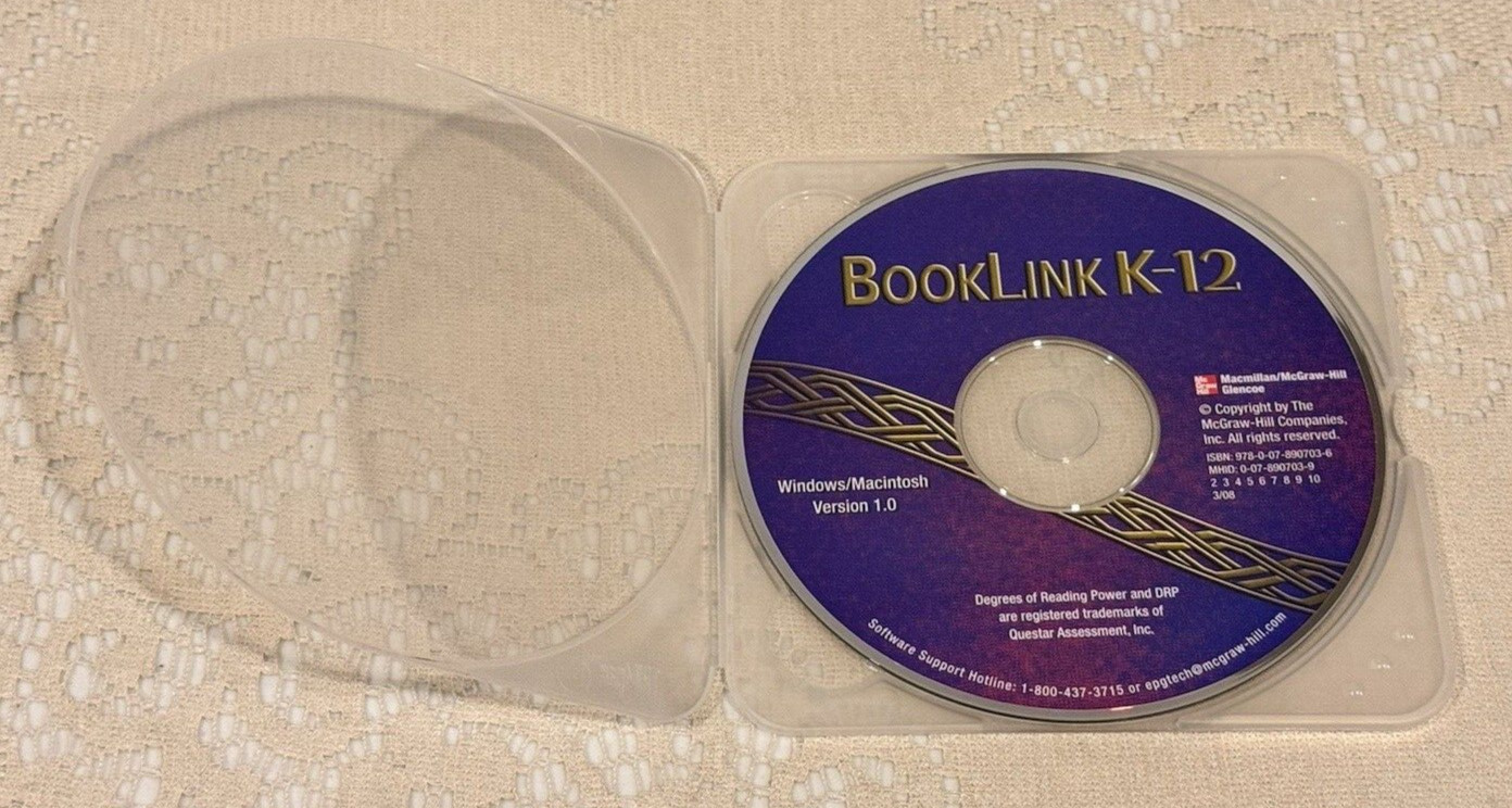 Glencoe Booklink K-12 Windows/Macintosh Version 1.0 CD 2008 Mcmillan/McGraw-Hill