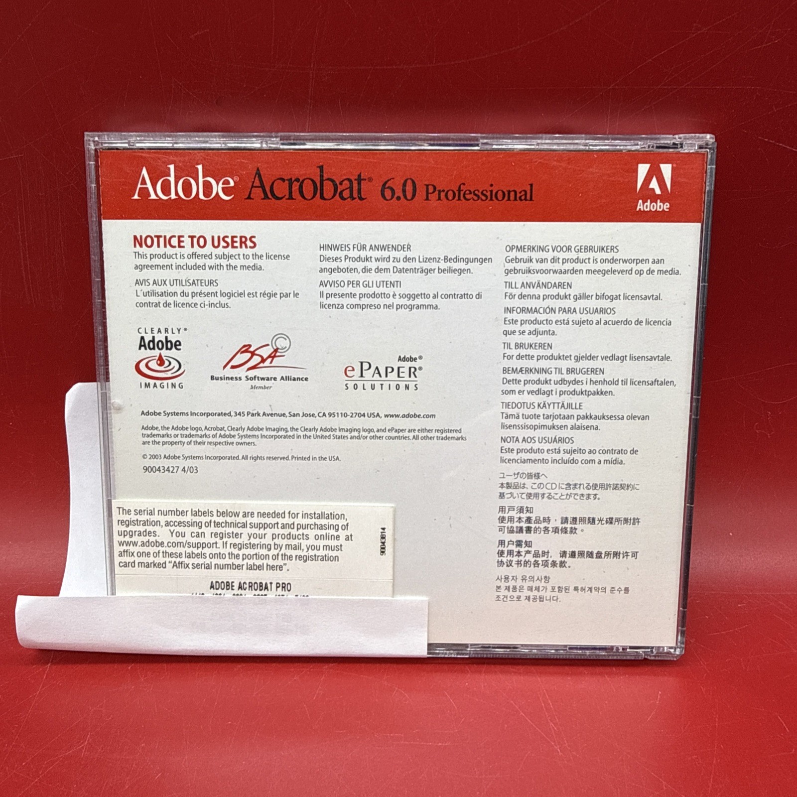 Adobe Acrobat 6.0 Professional For Windows Upgrade Version With Serial Number