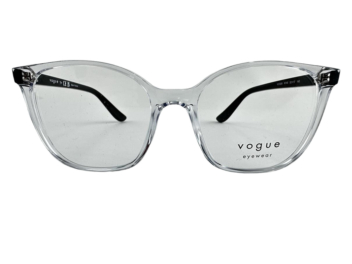 Vogue Eyewear NEW Transparent & Black Eyeglasses 52-17-140 Fashion Frames VO5356