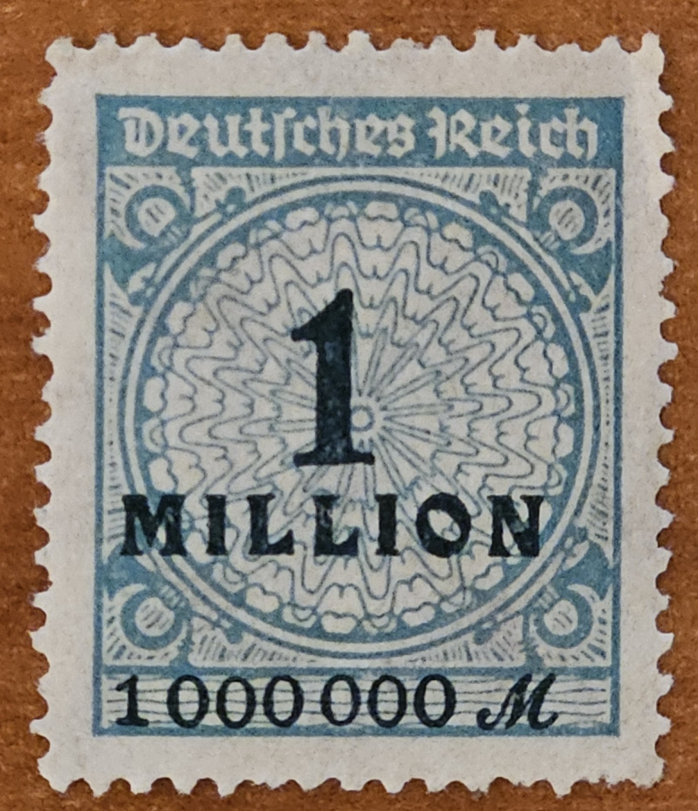 UNUSED, MNH – GERMANY – Deutsches Reich 1 Million Mark Stap with Watermark