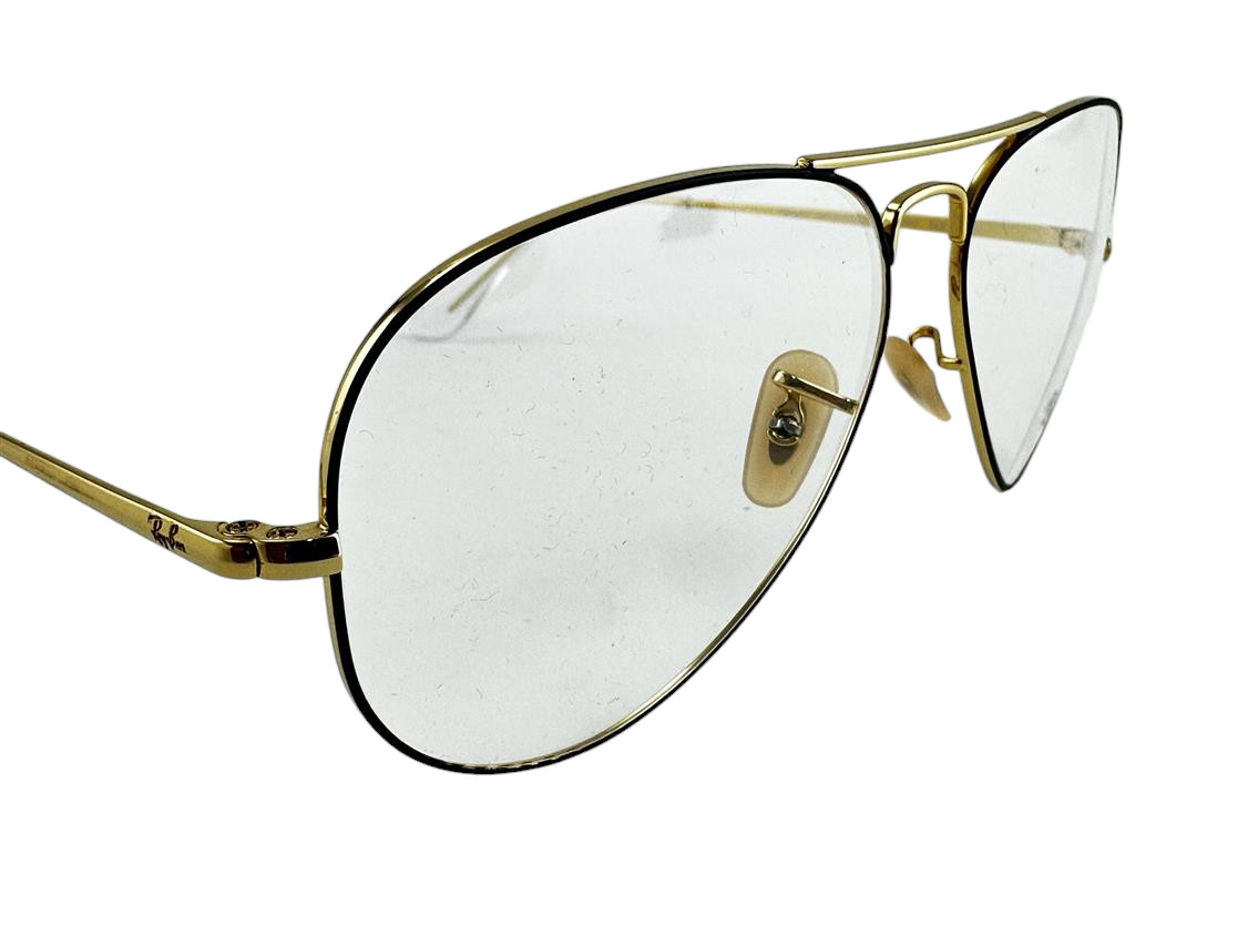 Ray Ban NEW Aviator Matte Black Fashion Frames Gold 58-14-140 Eyeglasses RX6489