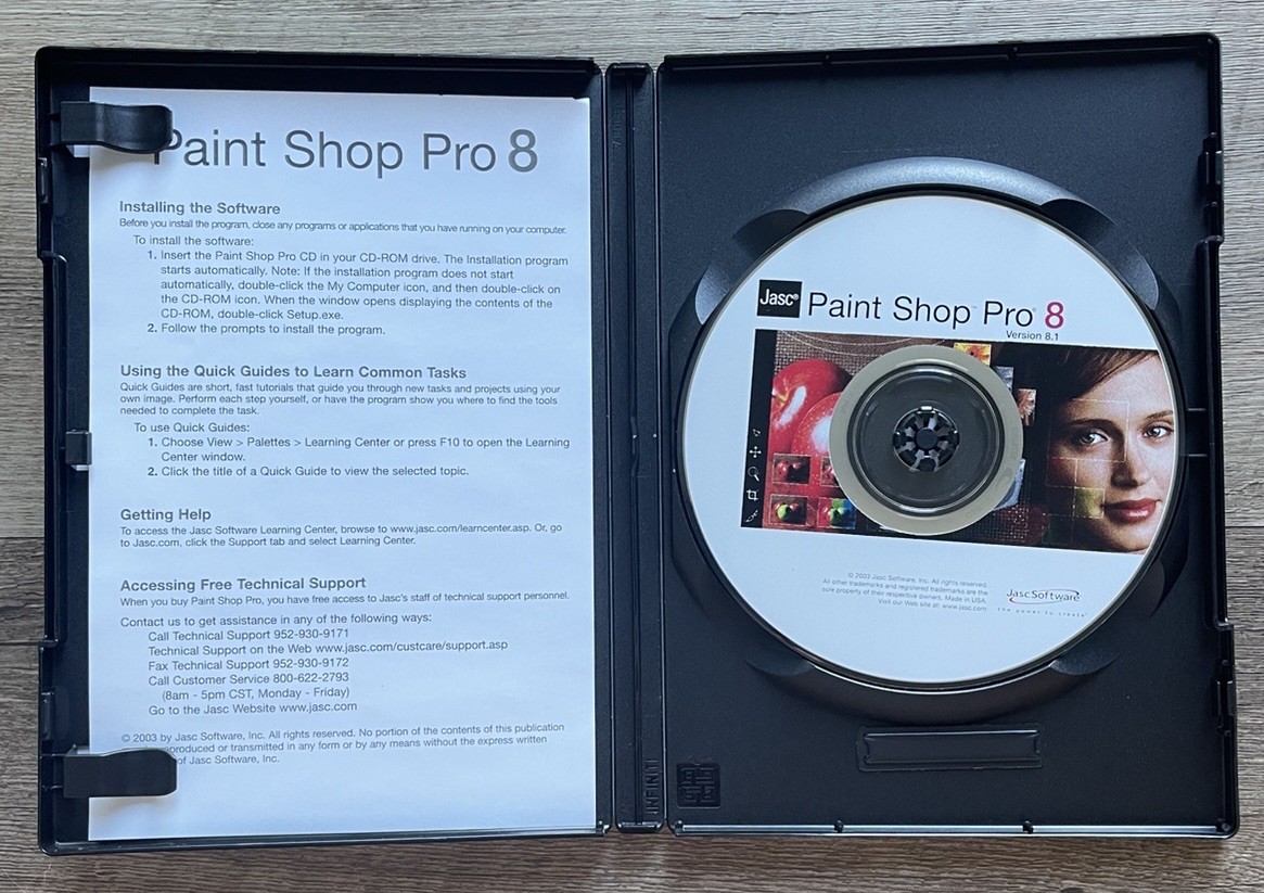 Paint Shop Pro 8 | PC Photo & Video Graphics Software (Jasc) PC Windows 98-XP