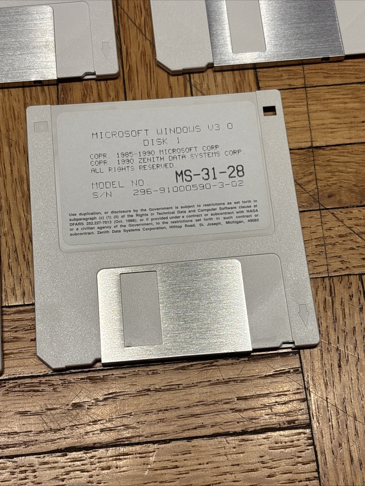 Vintage Zenith Microsoft MS-DOS 3.0 Operating System 3.5 Floppy Disks & Manual