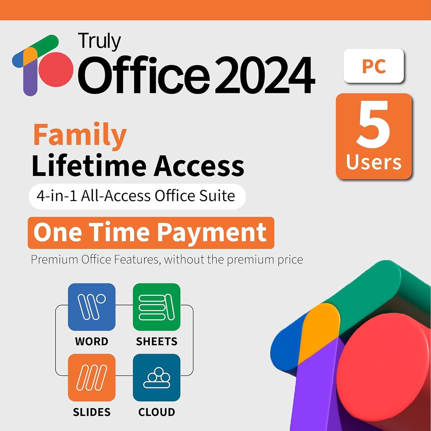 2024 Family Lifetime License for Windows | 4-in-1 Productivity Suite for 5 Users