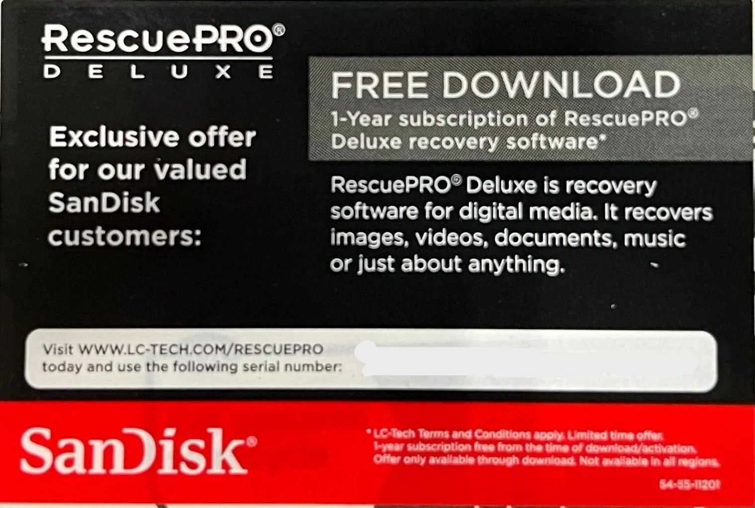 RescuePro Deluxe 1 year subscription recovery software serial number