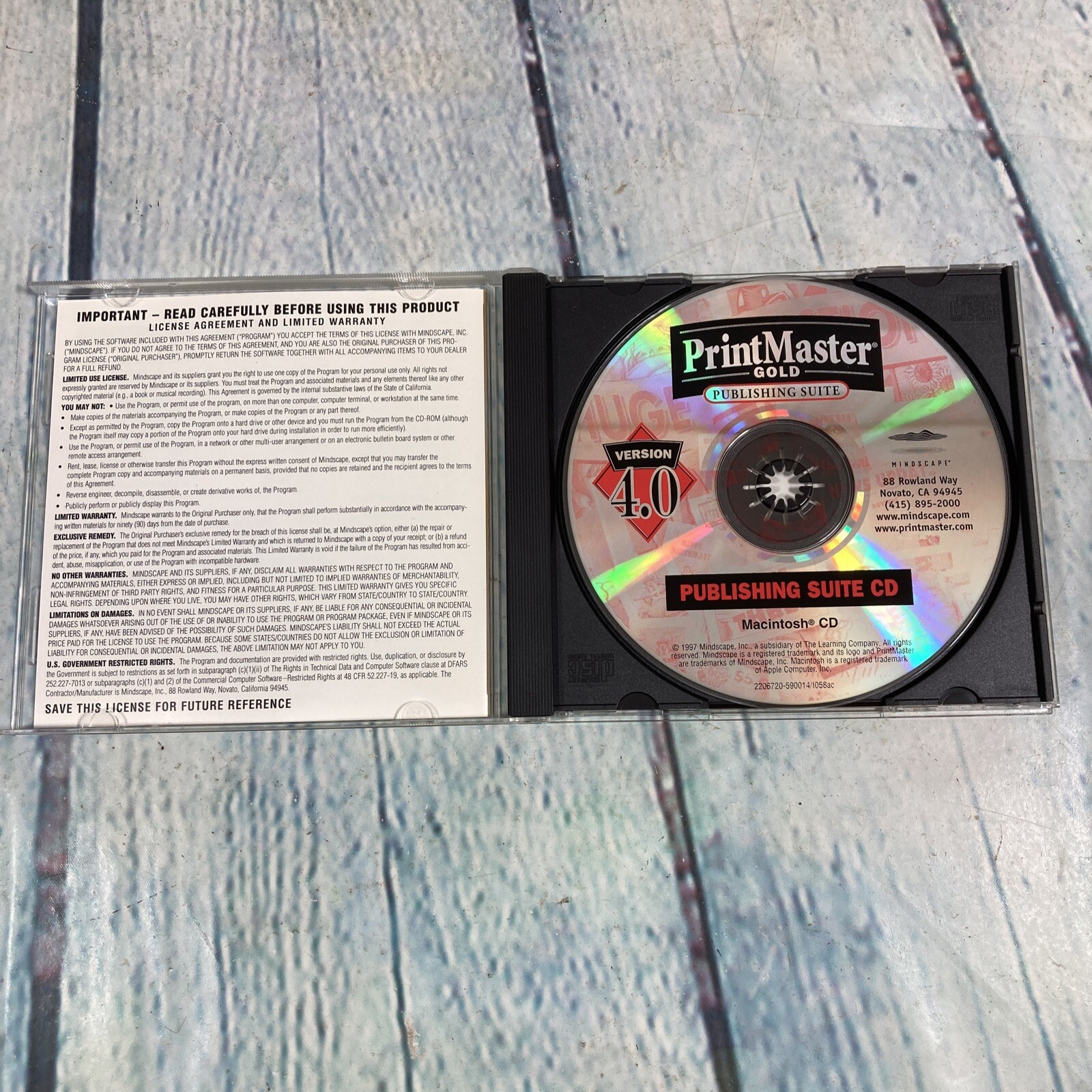 Vintage Print Master Gold Publishing Suite CD Software – For Macintosh 1997