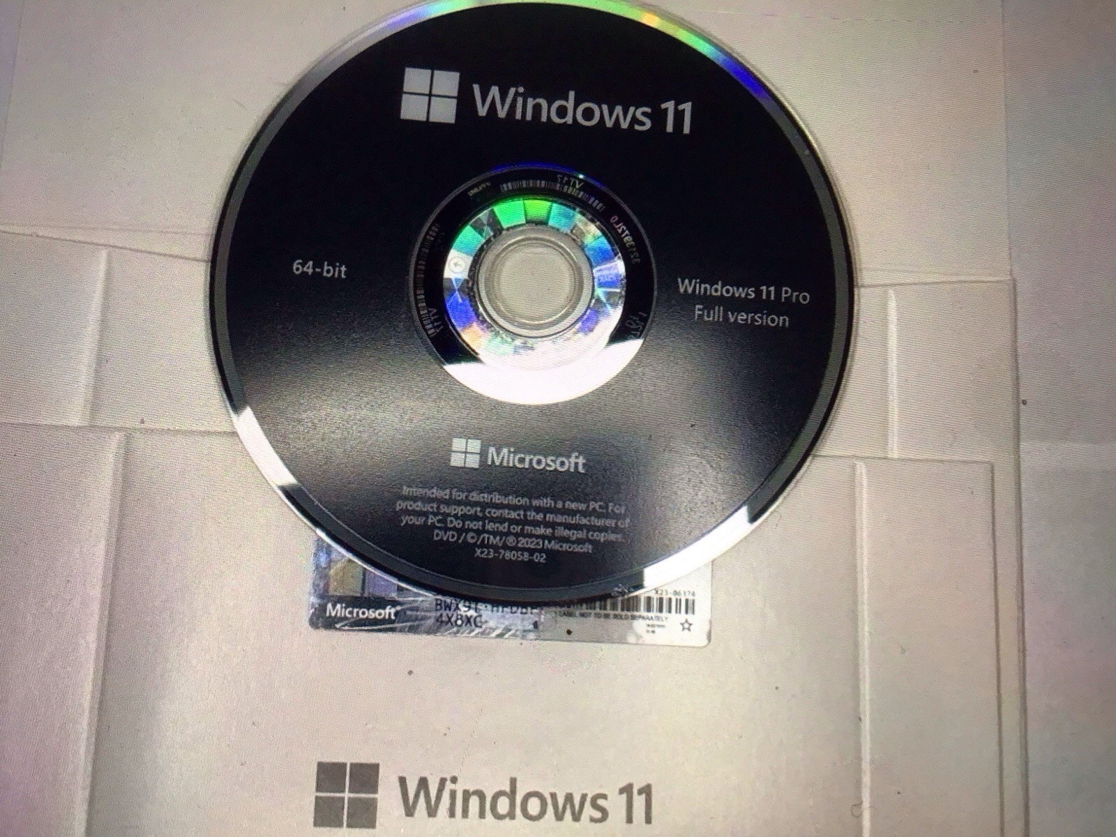 MS 11 Pro 64-bit Dvd brand New