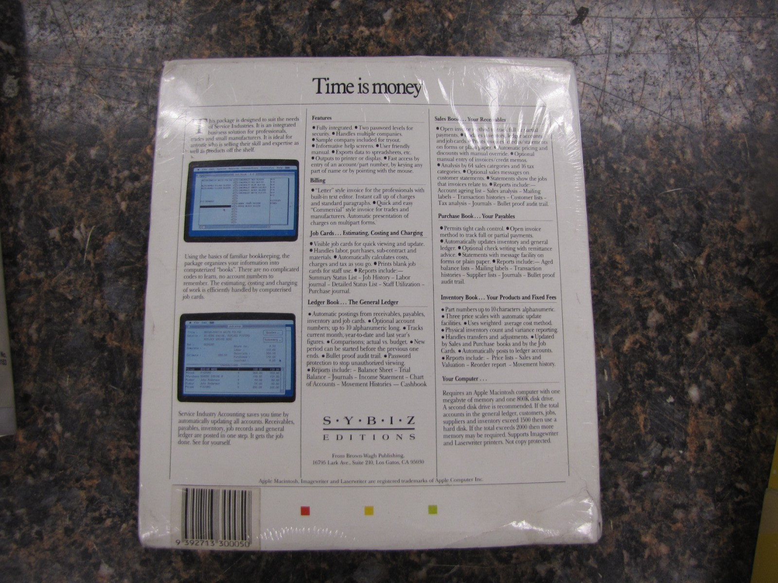 BRAND NEW SYBIZ Service Industry Accounting Software – Mac Apple Computer 1991
